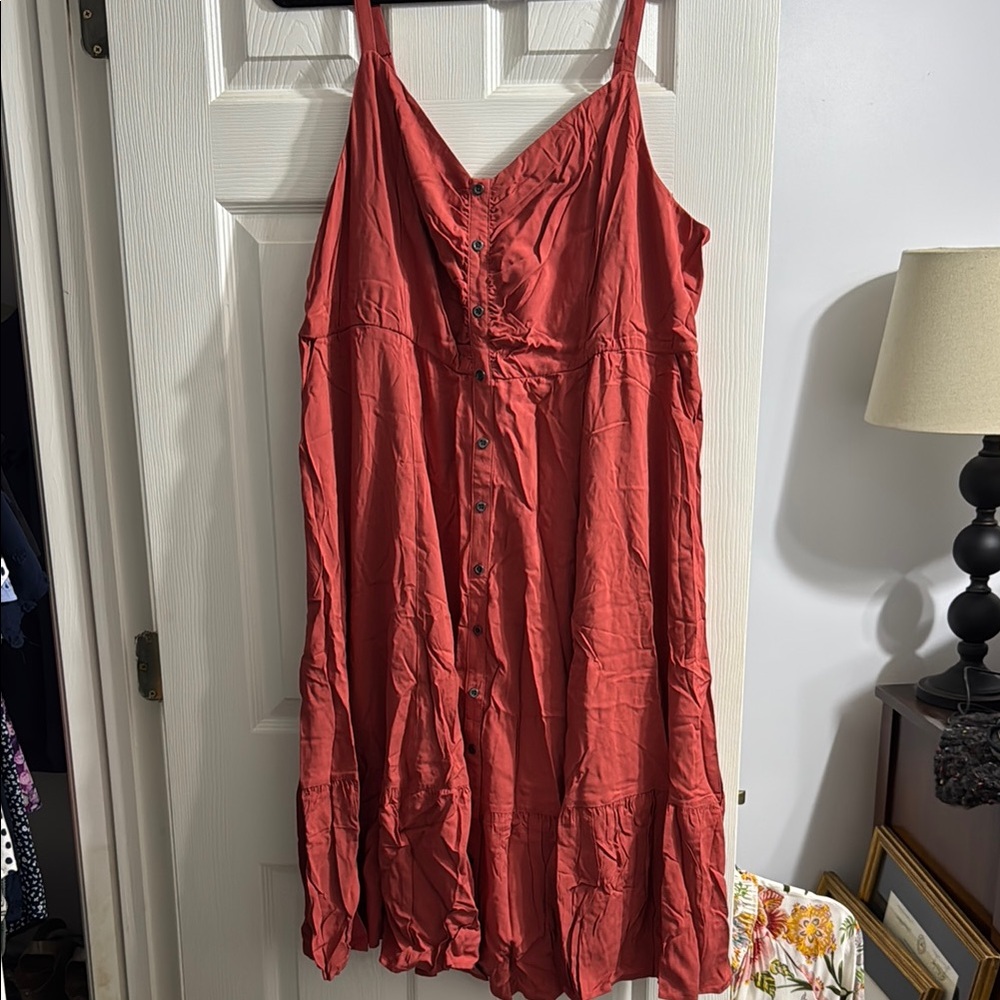 Red Button-Down Sundress